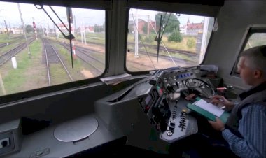 Вид из кабины машиниста тепловоза М62