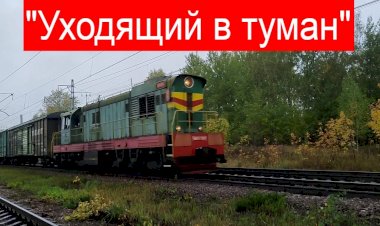 тепловоз ЧМЭ3-3957 с крытыми товарными вагонами