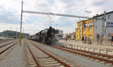 Летоград, эффектное отправление паровоза со станции