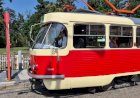 Пражские трамваи Татра в классической окраске
