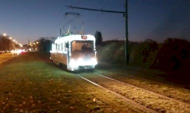 Рождественские Трамваи в пригороде Праги