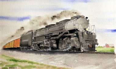 Железная дорога в работах художника Джеймса Матуска.