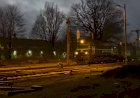 Отправление со станции Тепловоза М62 ST44-1261 с крытыми вагонами