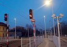 Выходной два жёлтых, скорость 40. Электропоезд следующий по маршруту Висла Глубце-Катовице