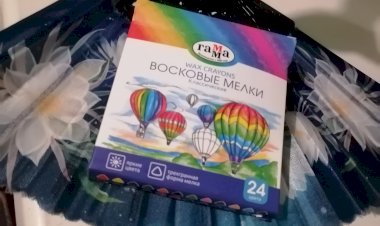 Картина не маслом а восковыми мелками!