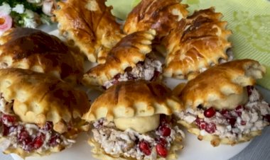 Необычный вариант сервировки салата на праздничный стол / Очень вкусный салат