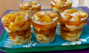 Банановый десерт / Молочный пудинг с банановой карамелью