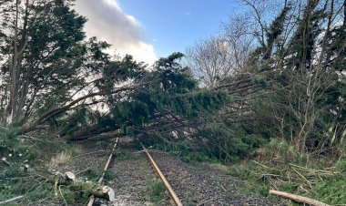 Ж/д Шотландии после шторма "Эовин"