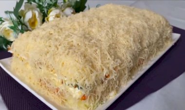 Пальчики оближешь / Слоёный салат с курицей , номер 1 на праздничном столе