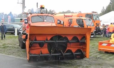 Советский монстр зимних дорог, Шнекороторный снегоочиститель Д-470 Снегоуборщик на базе ЗИЛ-157