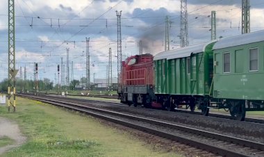 Венгрия, поезд по борьбе с сорняками на железной дороге