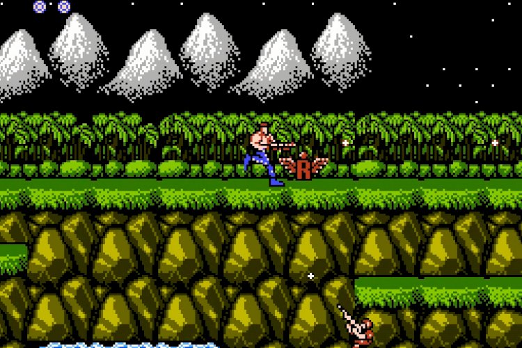 Contra NES, прохождение 1 уровня.mp4
