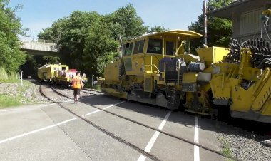 Рихтовочные машины на станции Штромберг