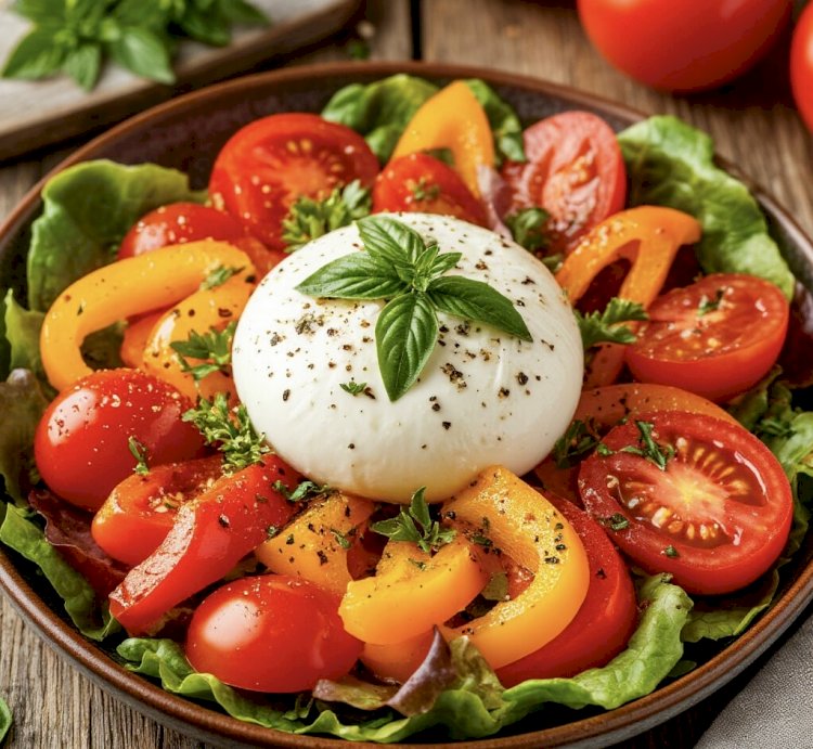 Салат с бураттой