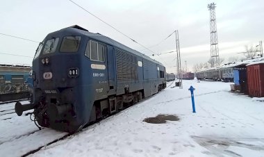 Сербия, тепловоз 666-001 ДИНАРА, звук холостого хода дизеля.