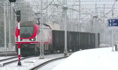 Электровоз GAMA 111Eo-008 с полувагонами