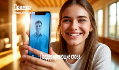 Слова поддержки, пример