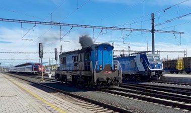 Тепловоз ЧМЭ3Т (771 182-3) отправляется резервом со станции