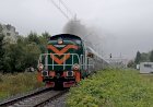 Тепловоз SM42-342 с пассажирскими вагонами